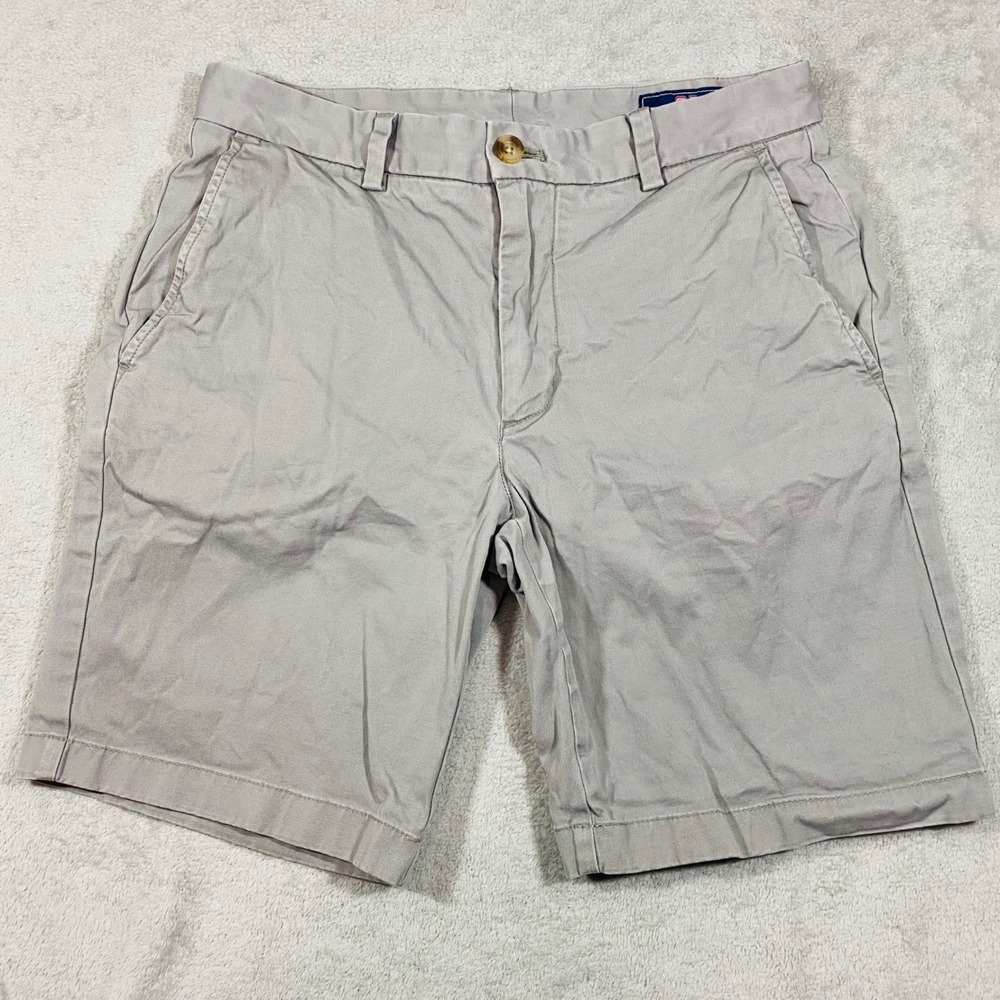 Vineyard Vines Breaker Shorts Mens 30 Grey Stretch Cotton Chino Preppy - Picture 15 of 16